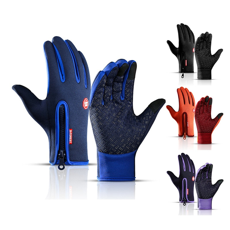 Unisex Touch Screen Winter Gloves Mens Warm Outdoor Cycling Driving Climbing Motorcycle Cold Gloves Waterproof Non-Slip Glove