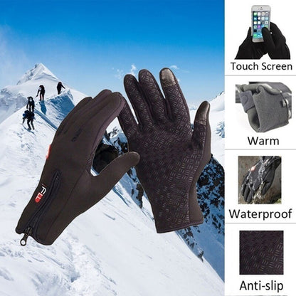 Unisex Touch Screen Winter Gloves Mens Warm Outdoor Cycling Driving Climbing Motorcycle Cold Gloves Waterproof Non-Slip Glove